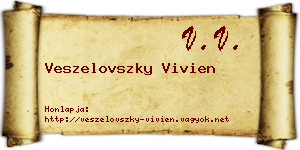 Veszelovszky Vivien névjegykártya
